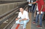 Armaan Jain take metro ride in Andheri, Mumbai on 20th June 2014